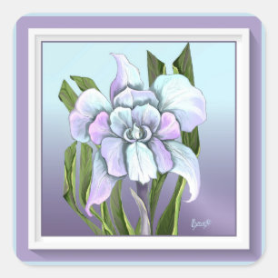 Pegatina Cuadrada Flor de Smeraldo