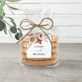 Pegatina Cuadrada Floral Autum Rustica, Boda Colgando