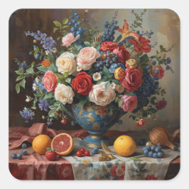 Pegatina Cuadrada Floral Galore 