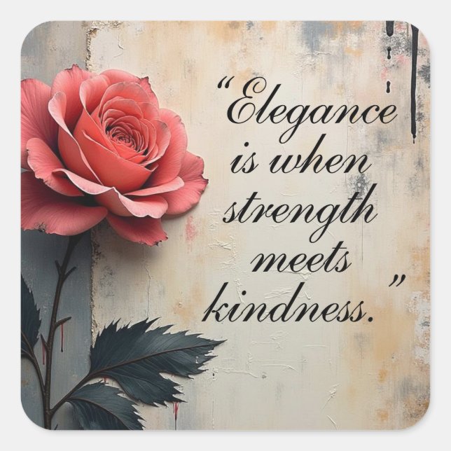 Pegatina Cuadrada Floral Galore  (Anverso)