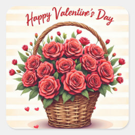 Pegatina Cuadrada Floral Luxury Beautiful Love Trendy Collection