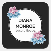 Floral moderno elegante negro