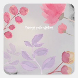 Pegatina Cuadrada Flores