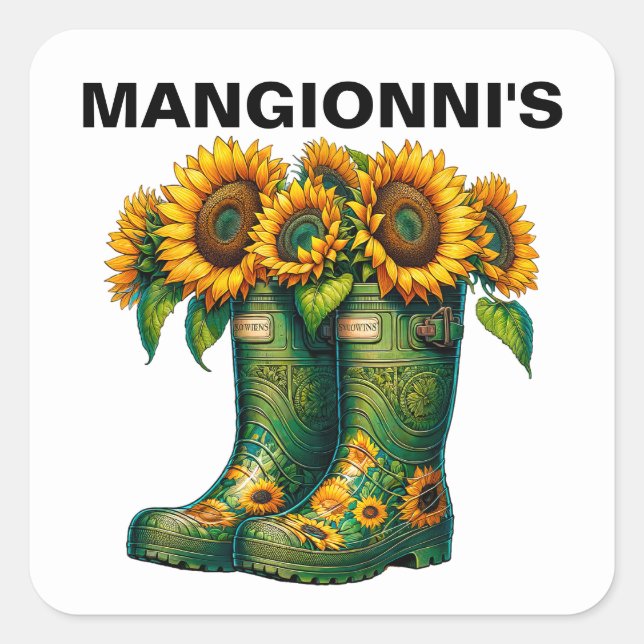 PEGATINA CUADRADA FLORES (Anverso)