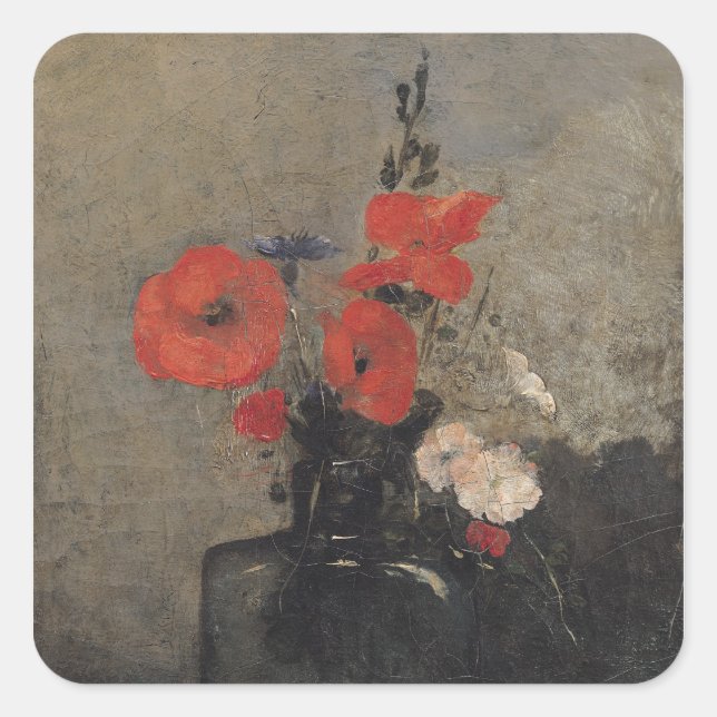 Pegatina Cuadrada Flores, 1857 (Anverso)