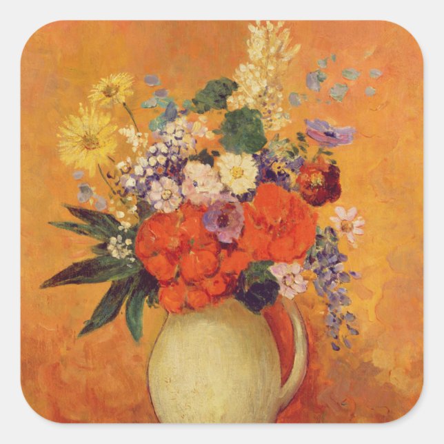 Pegatina Cuadrada Flores, 1910 (Anverso)