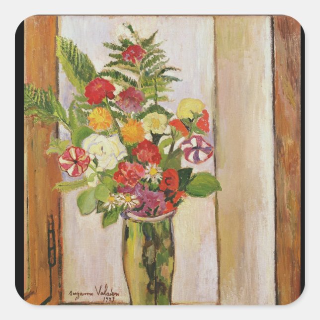 Pegatina Cuadrada Flores, 1929 (Anverso)