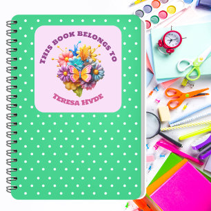 Pegatina Cuadrada Flores 3D inflamable Flores de colores fuertes