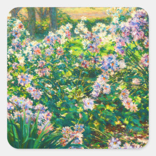 Pegatina Cuadrada Flores de bonito de época ilustracion de flores de