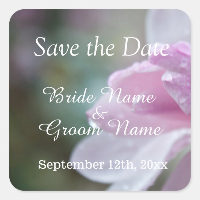 Pegatina Cuadrada flores de magnolia rosa primavera salvan al pegati (Anverso)