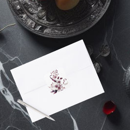 Pegatina Cuadrada Flores de orquídea personalizadas elegantes