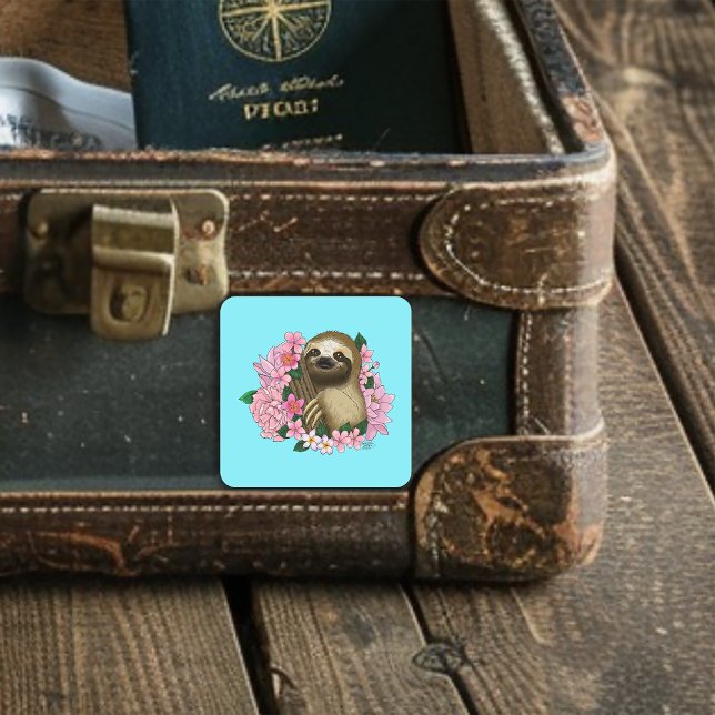 Pegatina Cuadrada Flores eslovacas rosas (Subido por el creador)