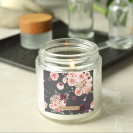 Pegatina Cuadrada Flores pasteles modernas y regalo personalizado de