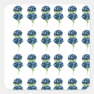 Pegatina Cuadrada Flores Presionadas, Flores silvestres de Boho Cott