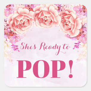 Pegatina Cuadrada Flores rosas de lavanda preparadas para comprar et