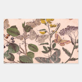 Pegatina Cuadrada Flores silvestres de Ilustracion floral botánico