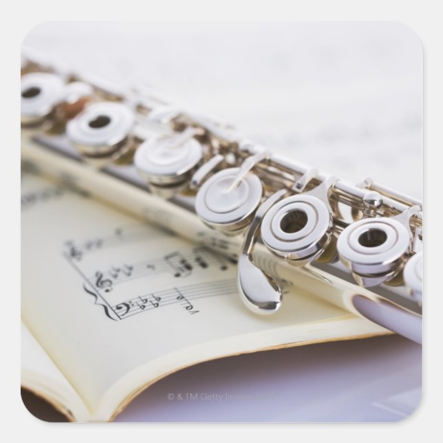 Pegatina Cuadrada Flute 2 (Anverso)