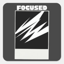 Pegatina Cuadrada Focuse In Sticker – Minimalista Motivacional Calle