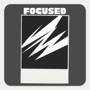 Pegatina Cuadrada Focuse In Sticker – Minimalista Motivacional Calle