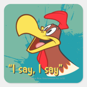 Pegatina Cuadrada Foghorn Buscando