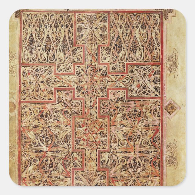 Pegatina Cuadrada Fol.220 Carpet page, de Lichfield (Anverso)