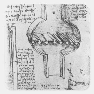 Pegatina Cuadrada Fol. 34r del manuscrito E, 1513-14