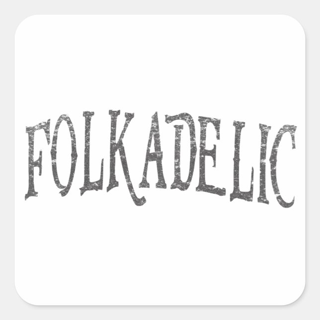Pegatina Cuadrada Folcladelic (Anverso)