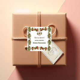 Pegatina Cuadrada Foliage Cute Fall Otoño Berry Sweet Bridal Shower