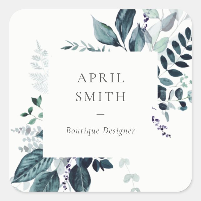 Pegatina Cuadrada Foliage Foliage Fern (Anverso)