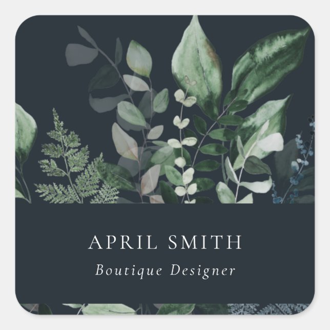 Pegatina Cuadrada Foliage Foliage Fern (Anverso)