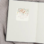 Pegatina Cuadrada Folleto de Baby Shower de los blogs rosas<br><div class="desc">Un gran complemento para la Primera Biblioteca del Bebé o uso personalizado de este libro pertenece al Pegatina. El par con nuestra correspondencia trae una tarjeta de solicitud de libros que se encuentra en la tienda Adore Paper Co en Zazzle.</div>