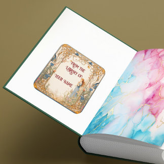 Pegatina Cuadrada Folleto de cuento de hadas para su hijo