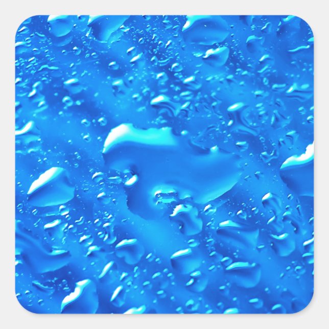 Pegatina Cuadrada Fondo de agua (Anverso)