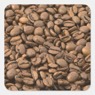 Pegatina Cuadrada Fondo de Café