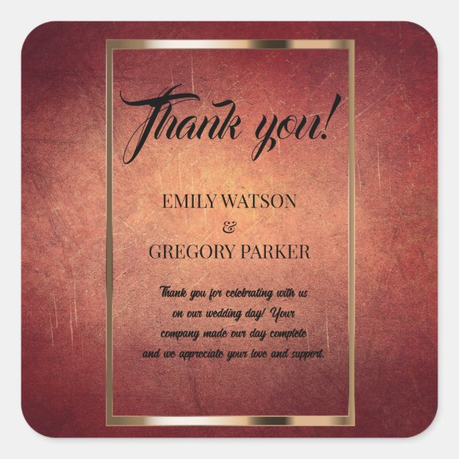 Pegatina Cuadrada Fondo de cosecha de Grunge Patina (Anverso)