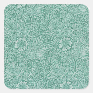 Pegatina Cuadrada Fondo de escritorio de William Morris Floral