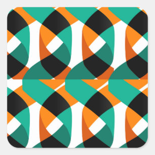 Pegatina Cuadrada Fondo de escritorio retro: Diseño de época