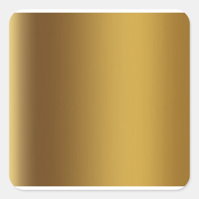 Pegatina Cuadrada Fondo dorado brillante (Anverso)
