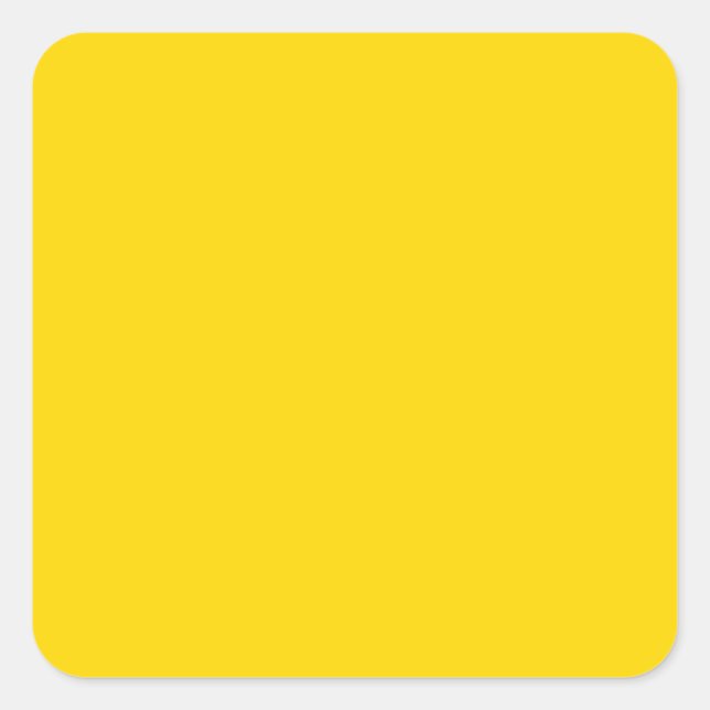 Pegatina Cuadrada Fondo moderno de diseño amarillo brillante sólido (Anverso)