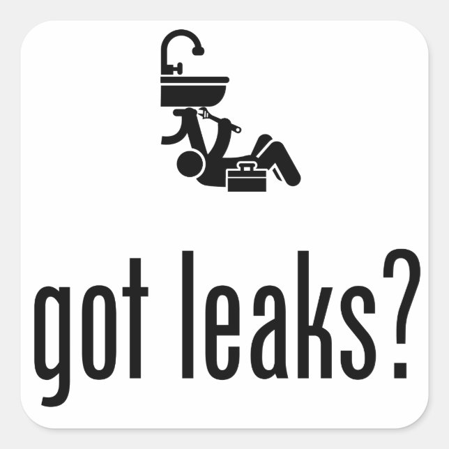 Pegatina Cuadrada Fontanería (Anverso)