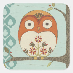 Pegatina Cuadrada Forest Whimsy I