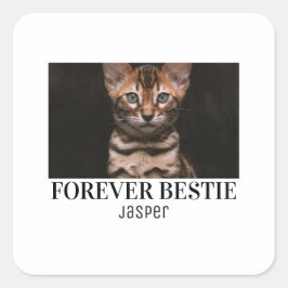 Pegatina Cuadrada Forever bastie minimilist pet bastie