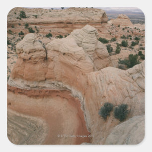Pegatina Cuadrada Formaciones rocosas en el Gran Cañón, Arizona