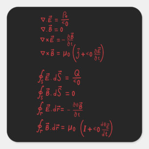 Pegatina Cuadrada Fórmula física