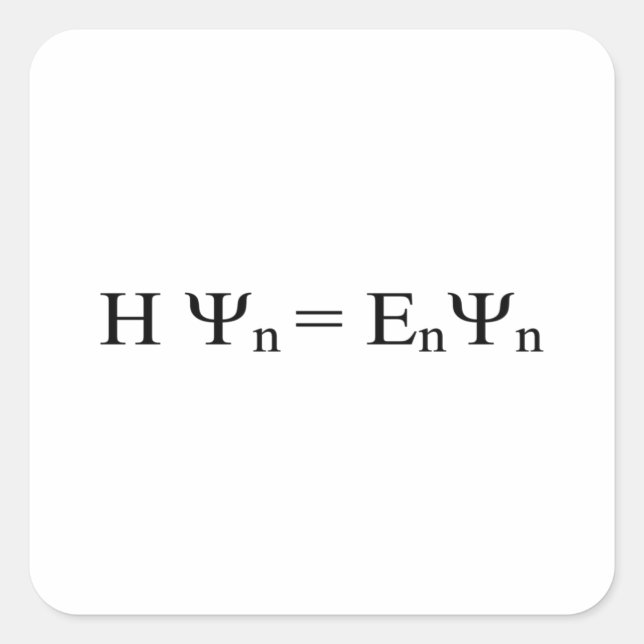 Pegatina Cuadrada Formula Math Mathematical Physics (Anverso)