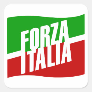 Pegatina Cuadrada Forza Italia