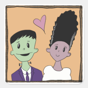 Pegatina Cuadrada foto de boda