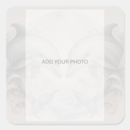 Pegatina Cuadrada Foto de Boda de delfines