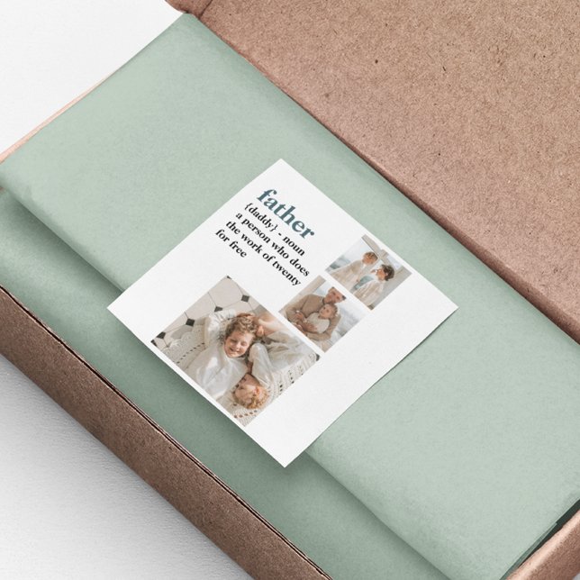 Pegatina Cuadrada Foto de colección moderna Regalo del Día de los Pa (Subido por el creador)