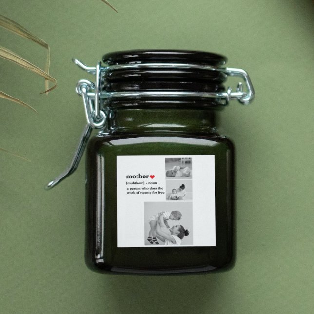 Pegatina Cuadrada Foto de colección moderna y regalo de texto de mad (Subido por el creador)